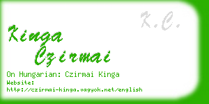 kinga czirmai business card